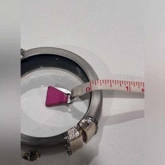 Alexis Bittar Grey Stone Studded Bracelet - Picture 9 of 11